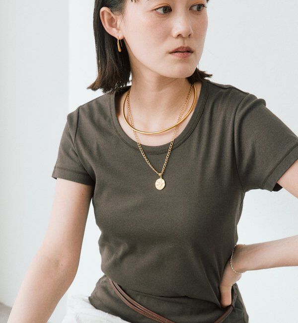  「【すっきり見え】コンパクトフライスTee」|Tシャツ・カットソー|