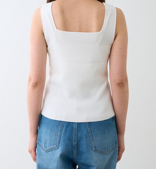  「予約【接触冷感機能付き】クールタッチ2wayニットタンクトップ」|ニット・セーター|