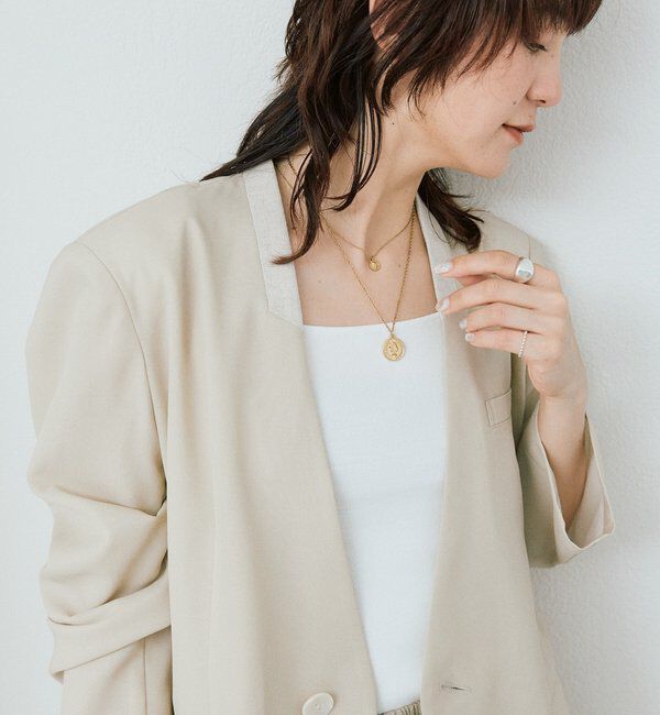  「予約【接触冷感機能付き】クールタッチ2wayニットタンクトップ」|ニット・セーター|