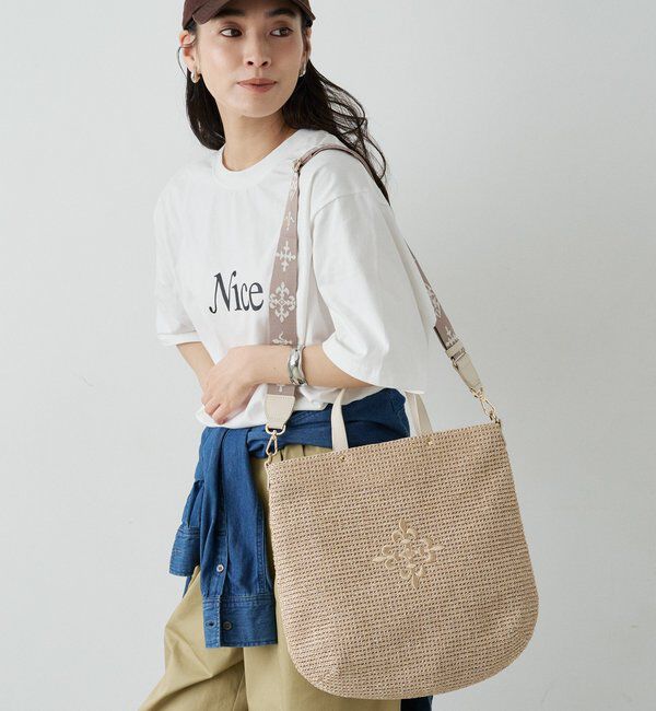  「《WEB限定》スリム2WAYトートバッグ <ナイロンラフィア>」|トートバッグ|