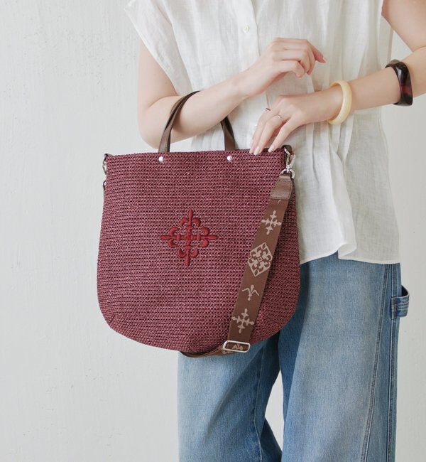  「《WEB限定》スリム2WAYトートバッグ <ナイロンラフィア>」|トートバッグ|