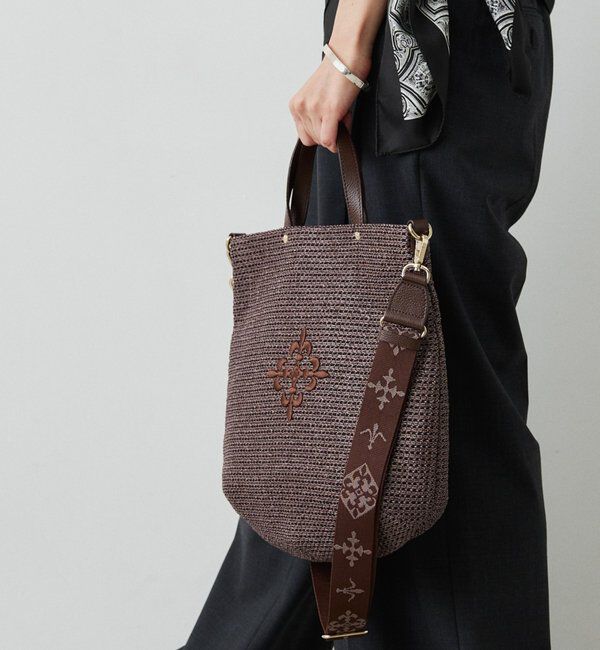  「《WEB限定》スリム2WAYトートバッグ <ナイロンラフィア>」|トートバッグ|ダークブラウン