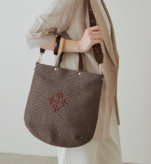  「《WEB限定》スリム2WAYトートバッグ <ナイロンラフィア>」|トートバッグ|