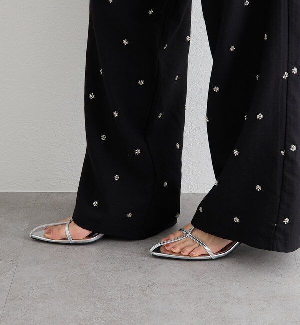  「ポインテッドトゥクロスストラップサンダル」|その他|