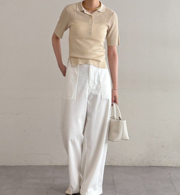  「シアーリブポロニット」|ニット・セーター|