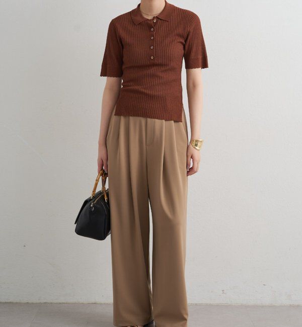  「シアーリブポロニット」|ニット・セーター|