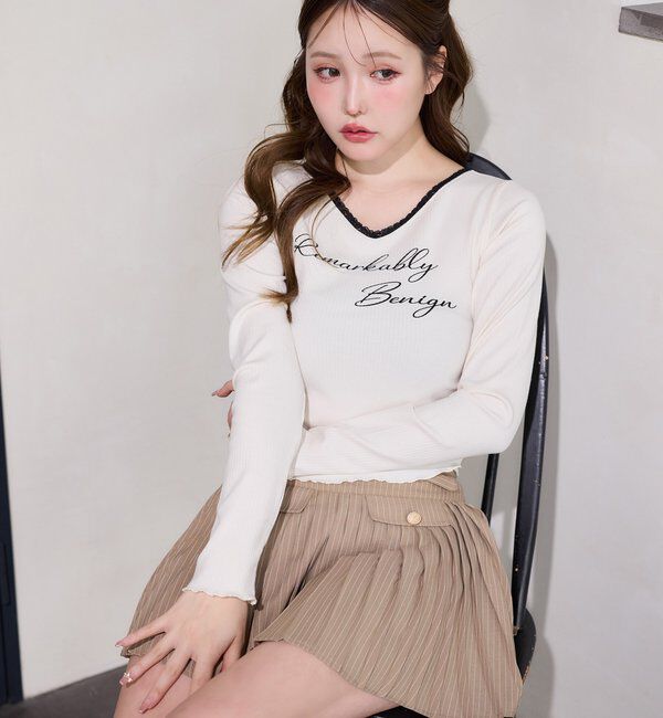  「【SMサイズ展開あり】ダブルベルト付きプリーツミニスカ－ト」|スカート|