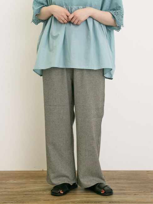 Samansa Mos2「レーヨン麻ゆるストレートパンツ」|その他|