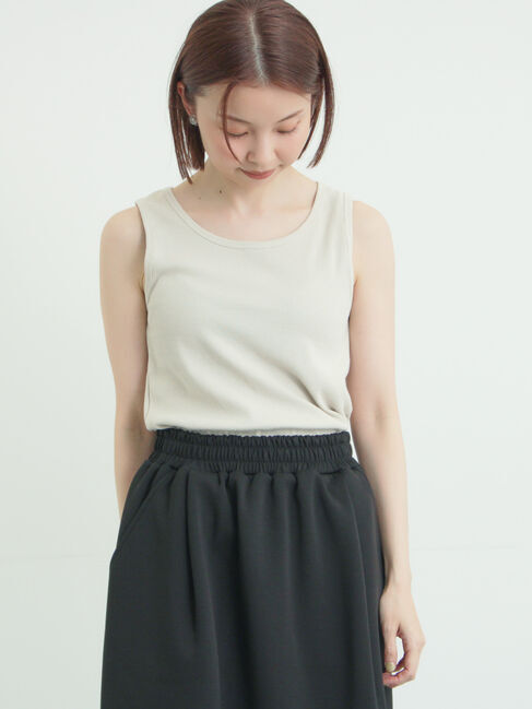 Samansa Mos2「リブテレコタンクトップ」|Tシャツ・カットソー|