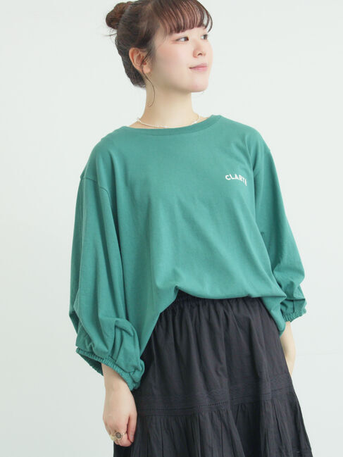 Samansa Mos2「袖タックTシャツ」|Tシャツ・カットソー|