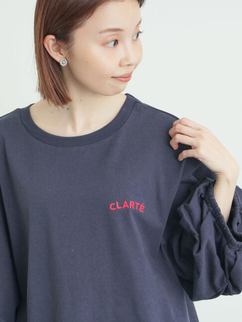 Samansa Mos2「袖タックTシャツ」|Tシャツ・カットソー|