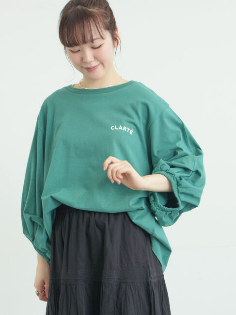 Samansa Mos2「袖タックTシャツ」|Tシャツ・カットソー|