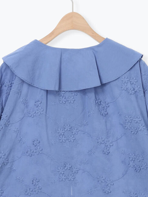 Samansa Mos2「3Dレースフリル襟ブラウス」|シャツ・ブラウス|