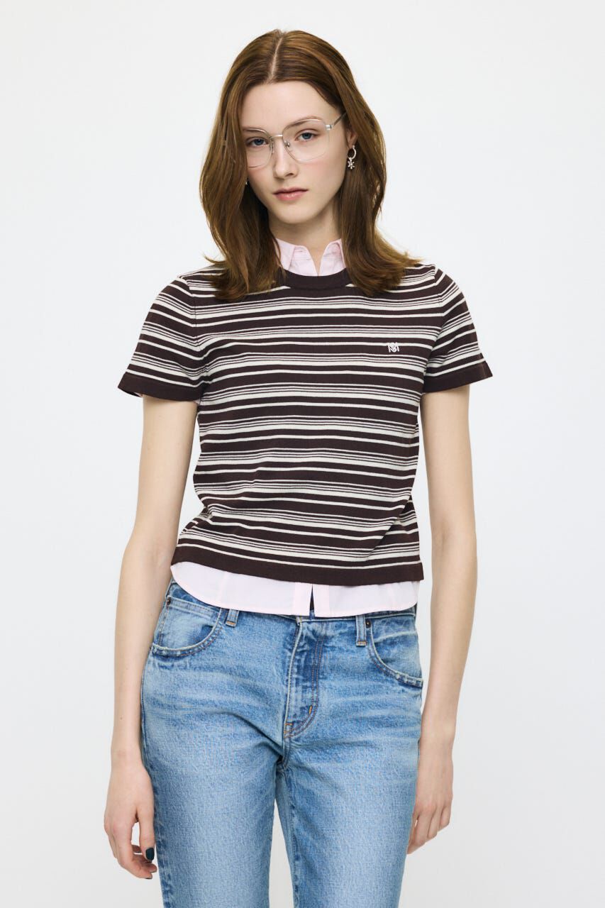 MOUSSY「MULTI BORDER BABY ティ」|ニット・セーター|