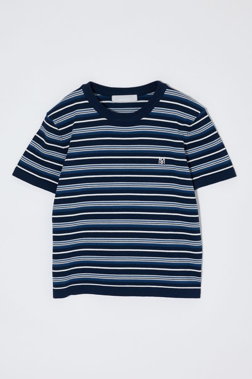MOUSSY「MULTI BORDER BABY ティ」|ニット・セーター|NVY
