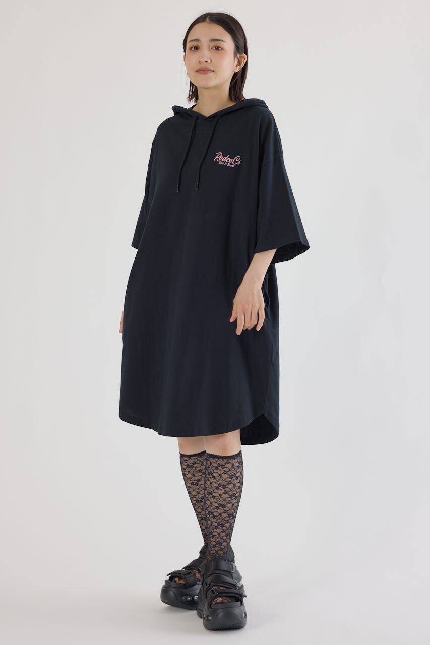 RODEO CROWNS「RCSロゴパーカーワンピース」|ワンピース|BLK