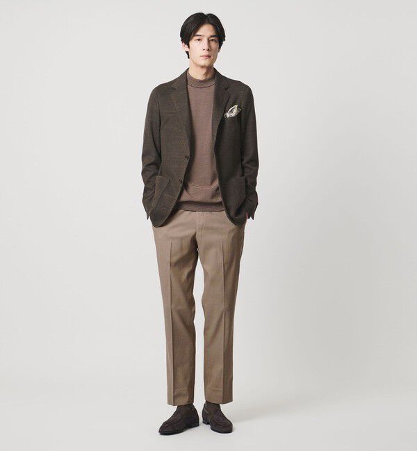 UNITED ARROWS「クールモーション ドビー サイドエクステンド ノープリーツスラックス COMFORT EASY‐MODEL　接触冷感　吸」|スラックス|