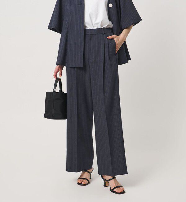 UNITED ARROWS「Spiree ストライプ ワイドパンツ ‐ウォッシャブル‐」|スラックス|その他7