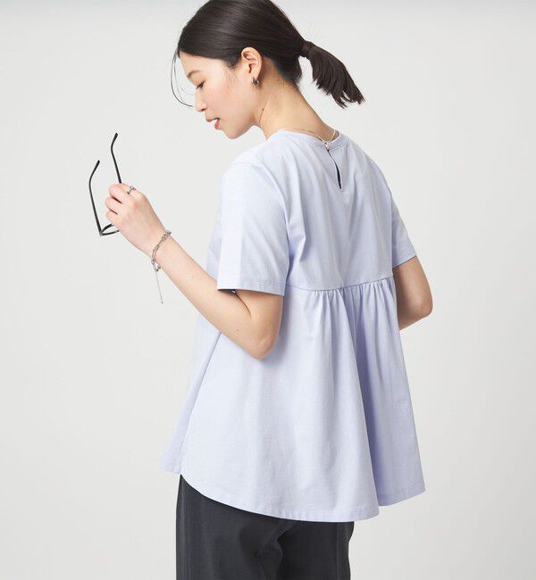 UNITED ARROWS green label relaxing「【WEB限定】＜at ease＞バック フレア カットソー  接触冷感 UVカット 遮熱」|Tシャツ・カットソー|