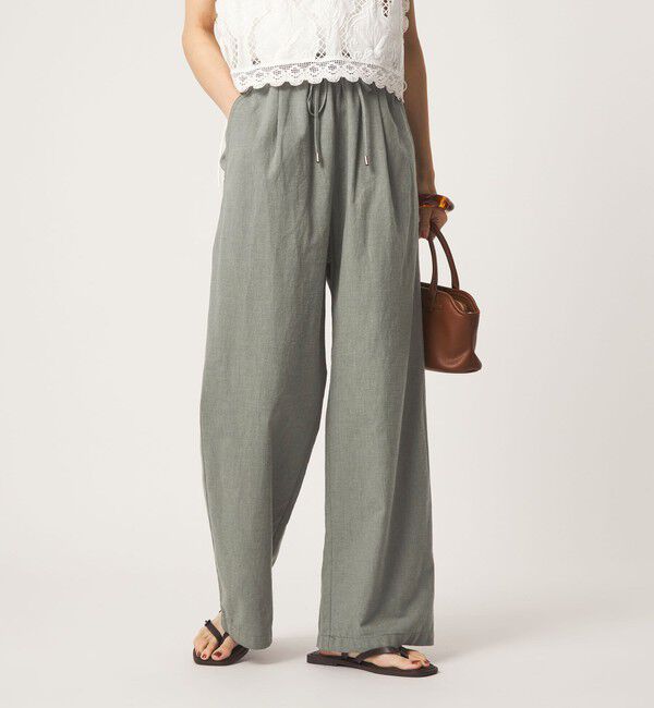 UNITED ARROWS green label relaxing「［size SHORT/TALLあり］BREEZE LINEN ブリーズリネン ワイド パンツ」|その他|