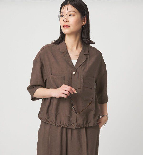 UNITED ARROWS green label relaxing「【WEB限定】＜at ease＞ポケット オープンカラー シャツ」|シャツ・ブラウス|