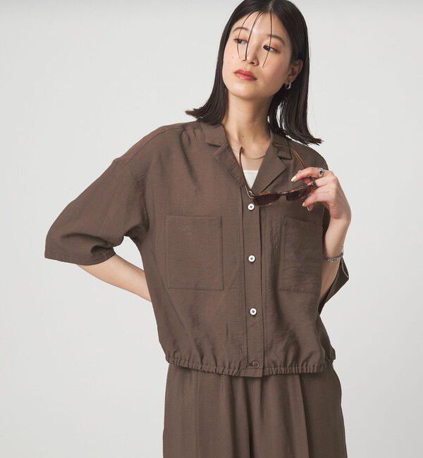 UNITED ARROWS green label relaxing「【WEB限定】＜at ease＞ポケット オープンカラー シャツ」|シャツ・ブラウス|