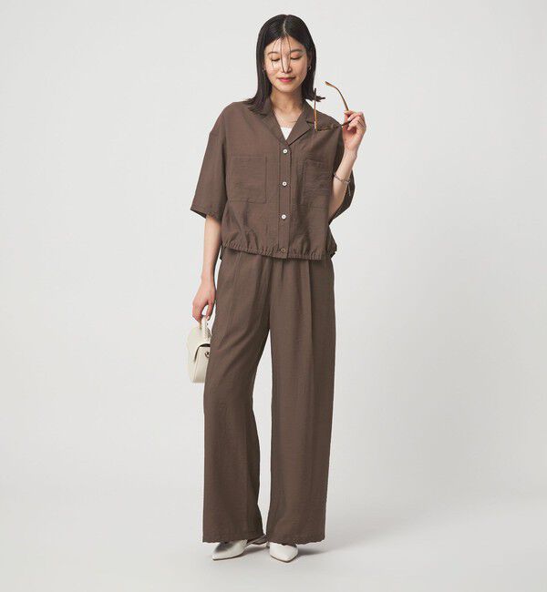 UNITED ARROWS green label relaxing「【WEB限定】＜at ease＞ポケット オープンカラー シャツ」|シャツ・ブラウス|