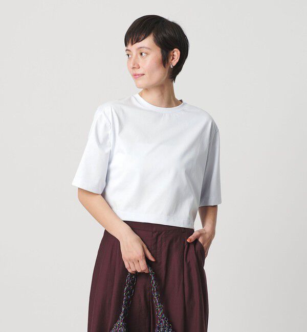 BEAUTY&YOUTH UNITED ARROWS「コットンポリエステル クロップド Tシャツ」|Tシャツ・カットソー|