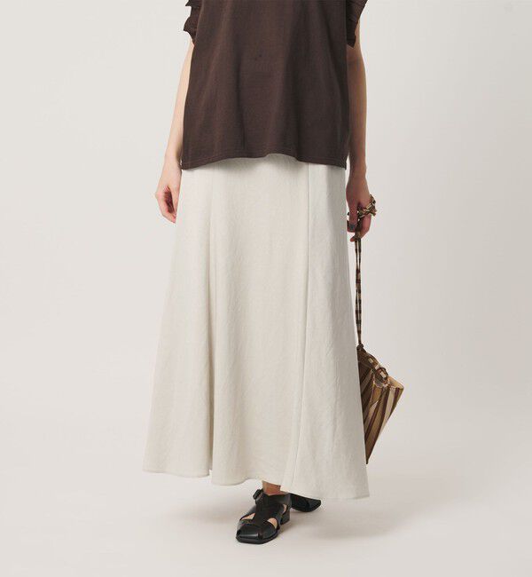 BEAUTY&YOUTH UNITED ARROWS「麻ブレンド バイアス フレアスカート ウォッシャブル」|フレア|NATURAL