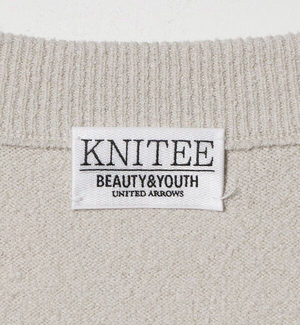 BEAUTY&YOUTH UNITED ARROWS「KNITEE クリンプコットン Vネック ニット Tシャツ ウォッシャブル」|ニット・セーター|