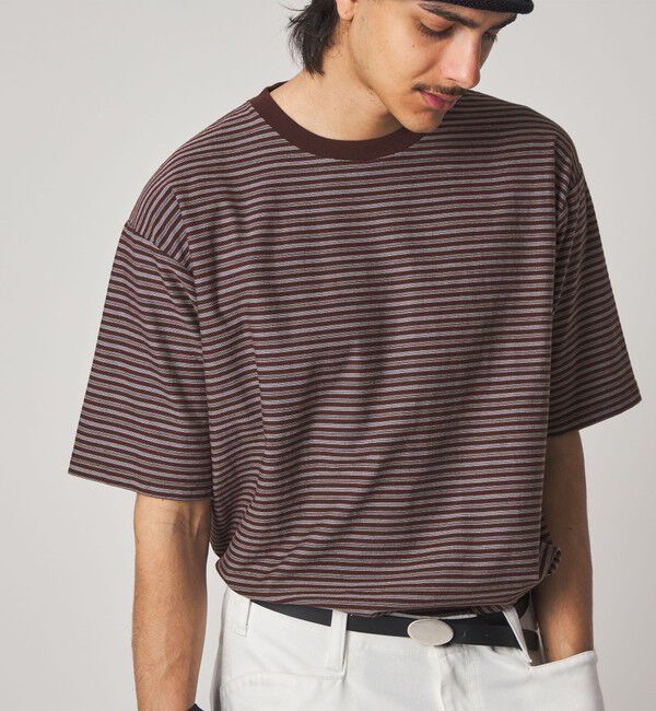 STEVEN ALAN「＜Steven Alan＞ オーガニックコットン ボーダー ショートスリーブ Tシャツ」|Tシャツ・カットソー|