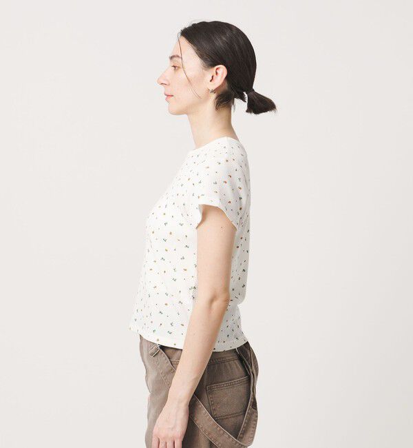 BEAUTY&YOUTH UNITED ARROWS「フラワー ワッフル ショートスリーブTシャツ」|Tシャツ・カットソー|