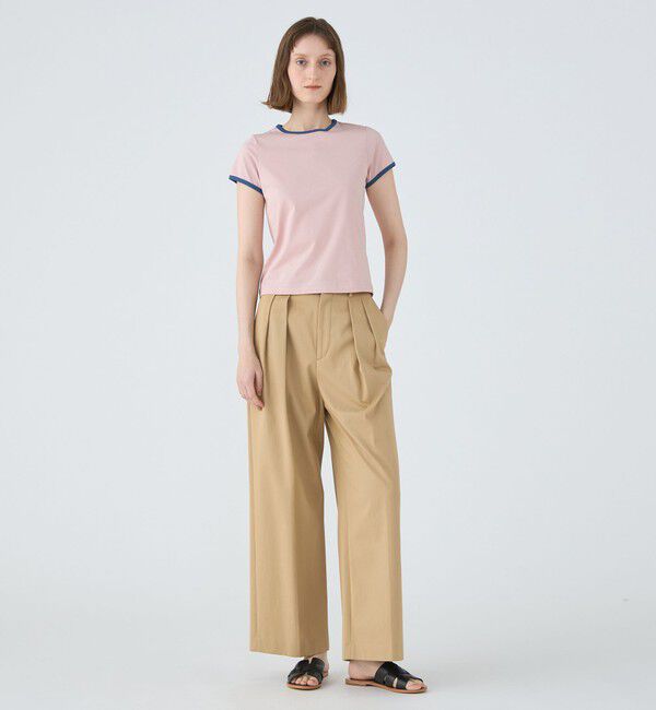 MACPHEE「コットンジャージー トリムTシャツ」|Tシャツ・カットソー|