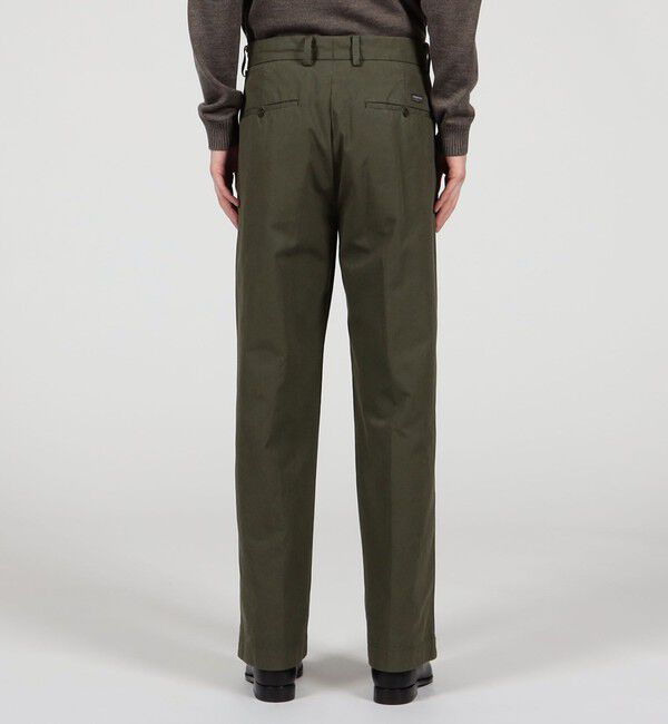 TOMORROWLAND MENS「60/3 コットンオックスフォード 1プリーツバレルパンツ」|チノ|