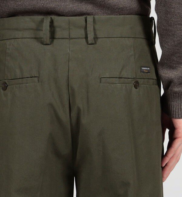 TOMORROWLAND MENS「60/3 コットンオックスフォード 1プリーツバレルパンツ」|チノ|