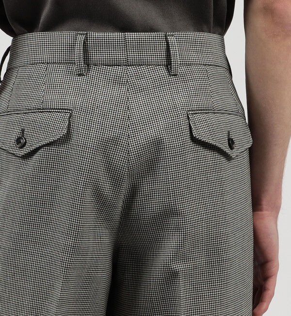 TOMORROWLAND MENS「トロピカルウーステッド ノープリーツスラックス ALFRED BROWN」|スラックス|