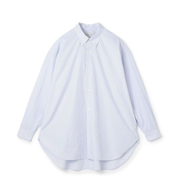 TOMORROWLAND MENS「コットンブロード ボタンダウン ロングシャツ」|シャツ・ブラウス|64 ブルーストライプ