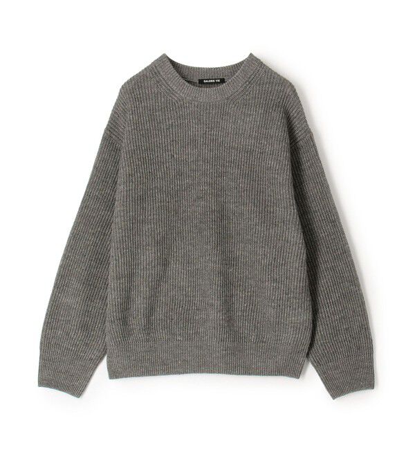 GALERIE VIE「リネンフィッシャーマンズリブ クルーネックプルオーバー」|ニット・セーター|15 グレー