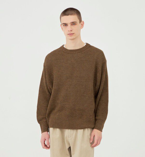 GALERIE VIE「リネンフィッシャーマンズリブ クルーネックプルオーバー」|ニット・セーター|