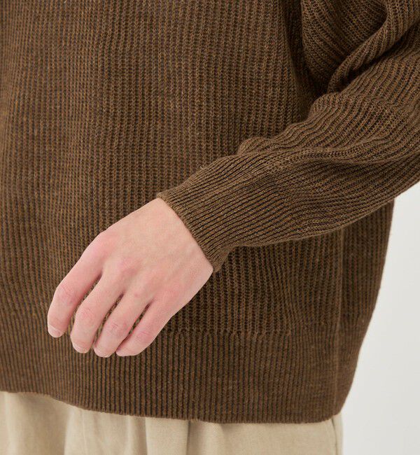 GALERIE VIE「リネンフィッシャーマンズリブ クルーネックプルオーバー」|ニット・セーター|