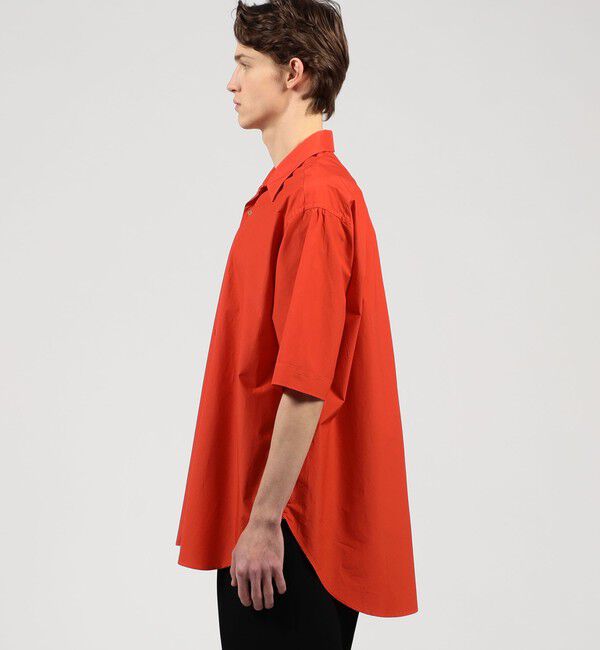 TOMORROWLAND MENS「120/2コットン オープンカラーハーフスリーブ ロングシャツ」|シャツ・ブラウス|