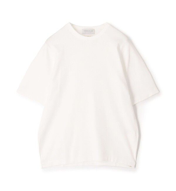 TOMORROWLAND MENS「TOMORROWLAND tricot シーアイランドコットン ハーフスリーブクルーネックニット」|ニット・セーター|11 ホワイト