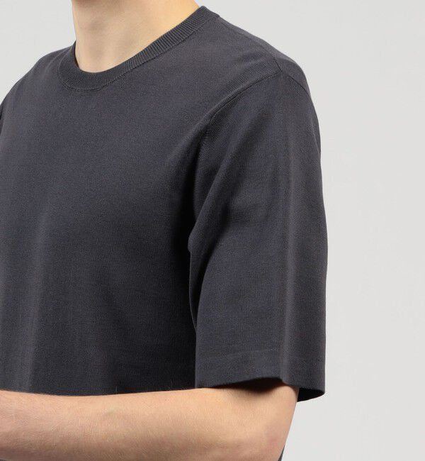 TOMORROWLAND MENS「TOMORROWLAND tricot シーアイランドコットン ハーフスリーブクルーネックニット」|ニット・セーター|