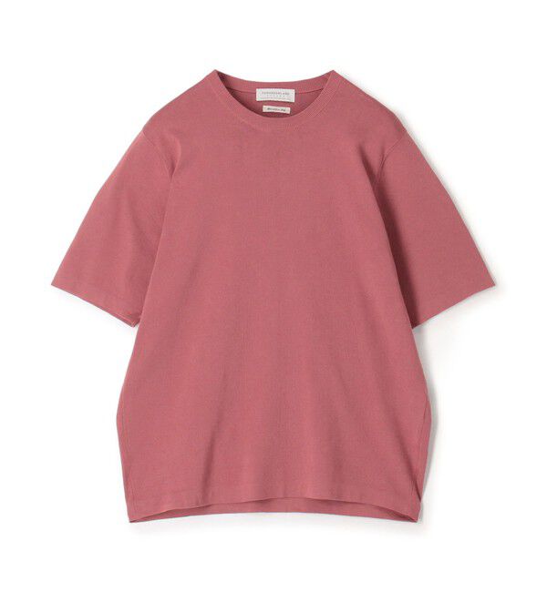 TOMORROWLAND MENS「TOMORROWLAND tricot シーアイランドコットン ハーフスリーブクルーネックニット」|ニット・セーター|33 ピンク