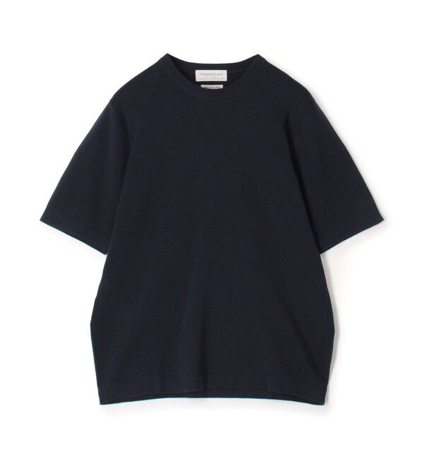 TOMORROWLAND MENS「TOMORROWLAND tricot シーアイランドコットン ハーフスリーブクルーネックニット」|ニット・セーター|69 ネイビー