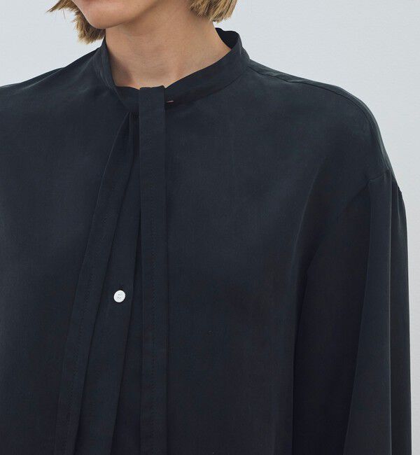 DES PRES「フィブリルキュプラポリ クロップドリラックスブラウス」|シャツ・ブラウス|