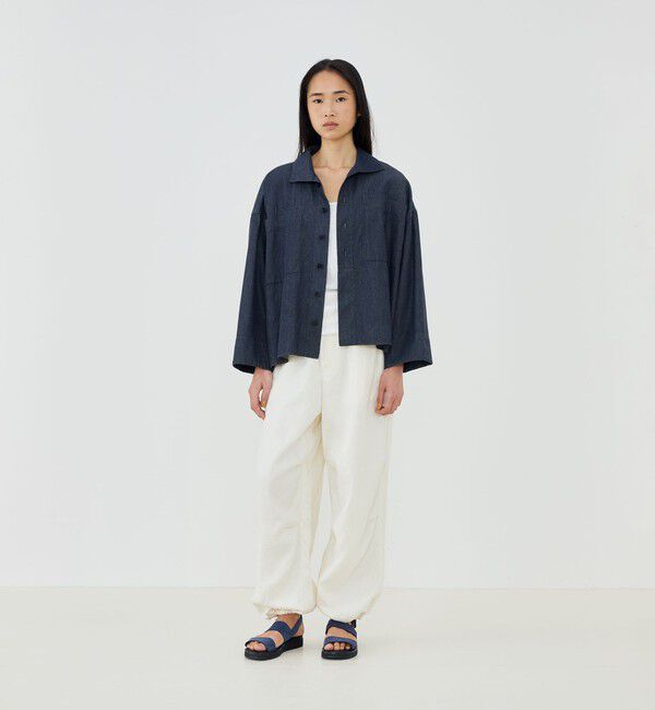 GALERIE VIE「コットンダンガリー オープンカラーシャツ」|シャツ・ブラウス|