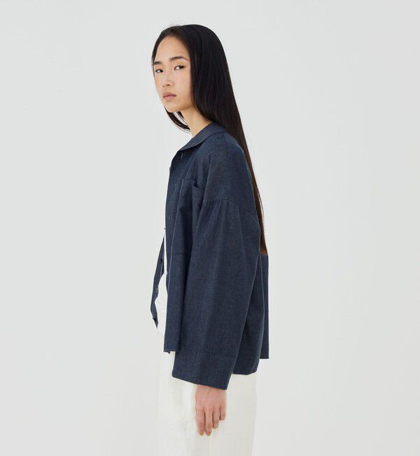 GALERIE VIE「コットンダンガリー オープンカラーシャツ」|シャツ・ブラウス|