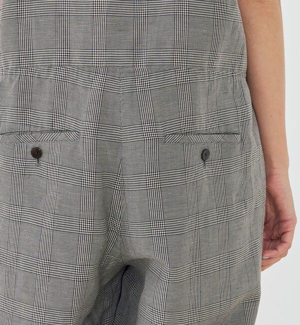 GALERIE VIE「リネンキュプラシルクコンパクト チェスターカラーオールインワン」|オールインワン|