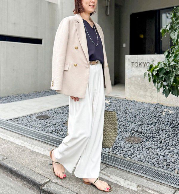 NOLLEY'S「《セットアップ対応》ウォッシャブルイージーツイルセミワイドパンツ」|その他|